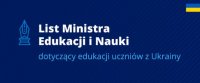 List Ministra Edukacji i Nauki w sprawie edukacji uczniów z Ukrainy