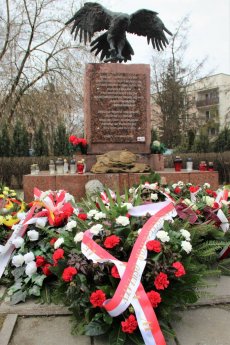 Obchody Narodowego Dnia Pamięci „Żołnierzy Wyklętych” pomnik Żołnierzy Wyklętych na Bemowie w Warszawie 
