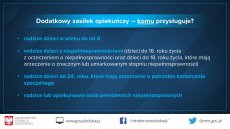 Dodatkowy zasiłek opiekuńczy - komu przysługuje  