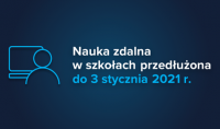 Nauka zdalna w szkołach przedłużona do 3 stycznia 2021 r.