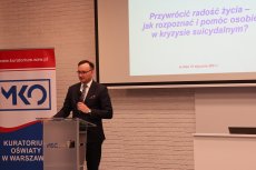 „Przywrócić radość życia – jak rozpoznać i pomóc osobie w kryzysie suicydalnym?" - Warszawa, 13 stycznia 2021 r.  