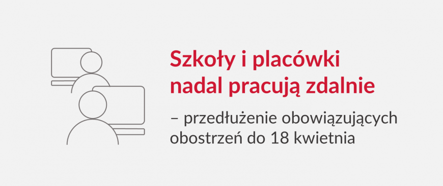 Szkoły i placówki nadal pracują zdalnie – przedłużenie obowiązujących obostrzeń do 18 kwietnia