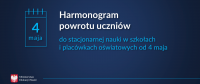 Harmonogram powrotu uczniów do stacjonarnej nauki w szkołach i placówkach