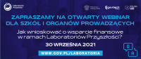 Webinar dotyczący wsparcia finansowego w ramach Laboratoriów Przyszłości – zapraszamy do udziału