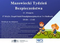 Mazowiecki Tydzień Bezpieczeństwa - 17 maja Siedlce Mazowiecki Tydzień Bezpieczeństwa - 17 maja Siedlce 