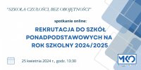 Konferencja on-line dla nauczycieli i rodziców uczniów klas VIII szkół podstawowych