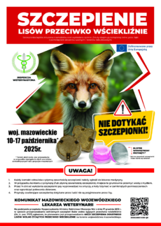 Plakat szczepienia lisów 