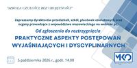 Zapraszamy na webinar dla dyrektorów, przedszkoli, szkół, placówek oświatowych oraz organów prowadzących z województwa mazowieckiego