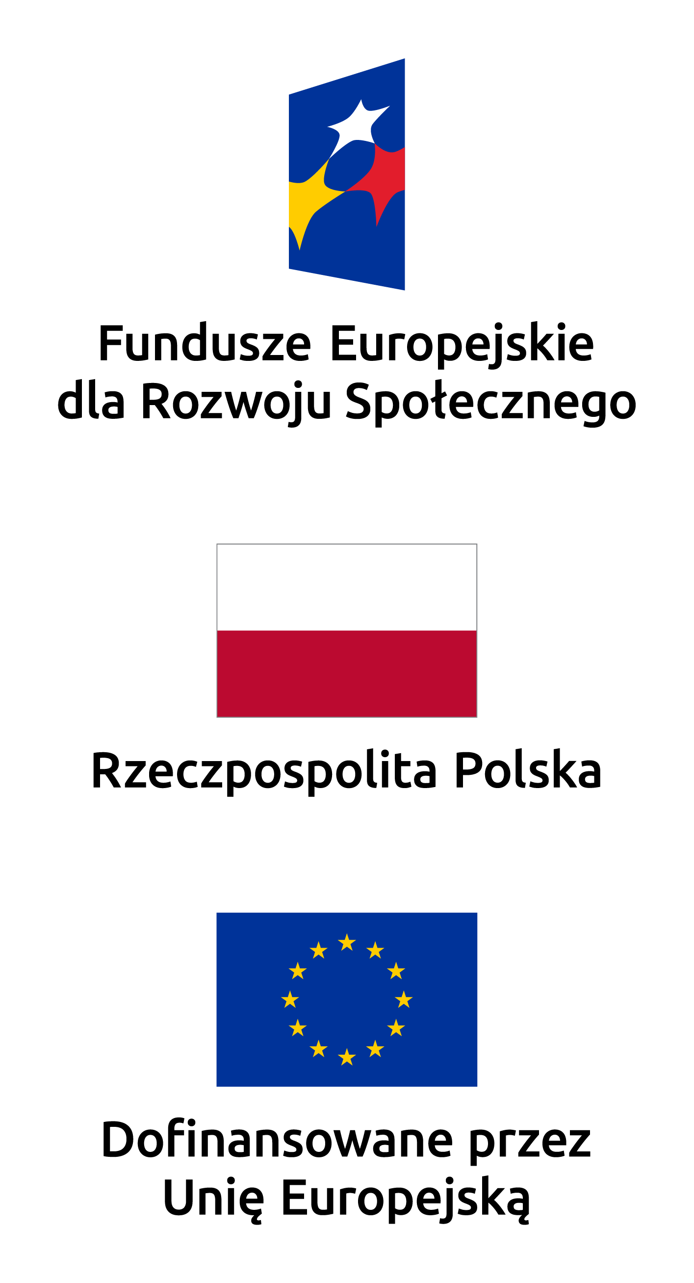 Fundusze Europejskie dla Rozwoju Społecznego, Rzeczpospolita Polska, Dofinansowano przez Unię Europejską